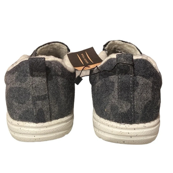 Crevo Costa Sherpa Slip On Shoes Memory Foam Gray Camouflage Men’s Size 9. NWT - Picture 7 of 7